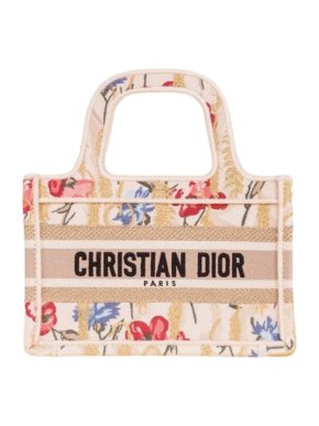 Dior Floral Jacquard Mini Book Tote