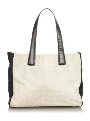 Chanel Vintage Bicolour New Travel Line Nylon Tote Bag