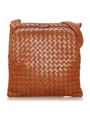Bottega Veneta Vintage Tan Intrecciato Leather Bag