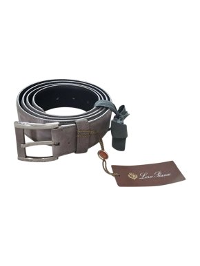 Loro Piana Mushroom-Brown Suede Belt 115