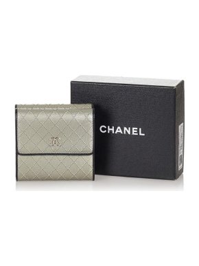 Chanel Bicolour Diamond Quilt Lambskin Coin Pouch