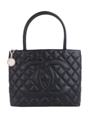 Chanel Medallion Caviar Leather Tote Bag