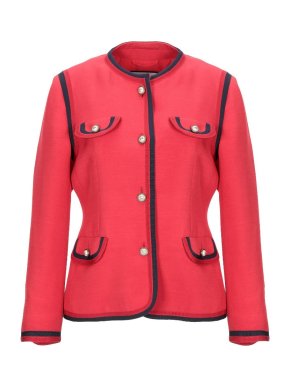 Gucci Red Silk Blend 4-Pocket Jacket with Faux Pearl Buttons