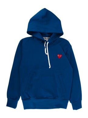 Comme des Garcons PLAY Blue Cotton Logo Hoodie