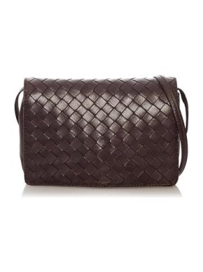 Bottega Veneta Brown Intrecciato Leather Crossbody Bag