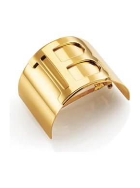 Balmain 18kt Gold B Embossed Hair Clip