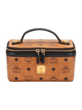MCM Tan Leather Visteos Vanity Case
