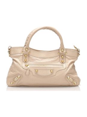 Balenciaga Shell Pink Leather Motocross City Bag