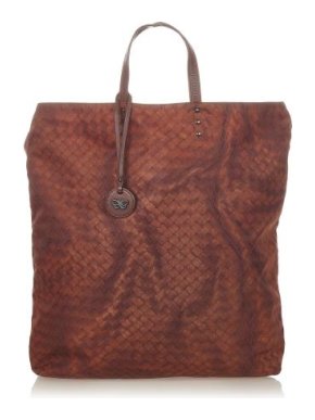 Bottega Veneta Vintage Bronze Intrecciolusion Nylon Tote Bag