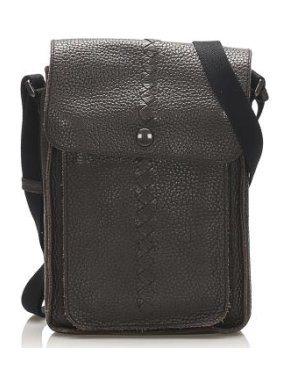 Bottega Veneta Vintage Black Leather Crossbody Bag