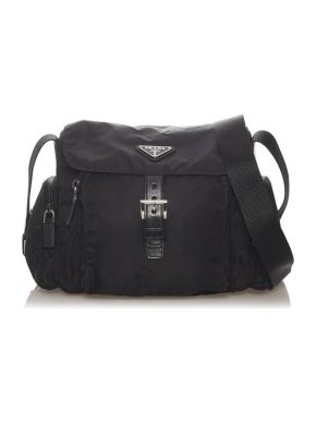 Prada Black Tessuto Nylon Satchel Bag