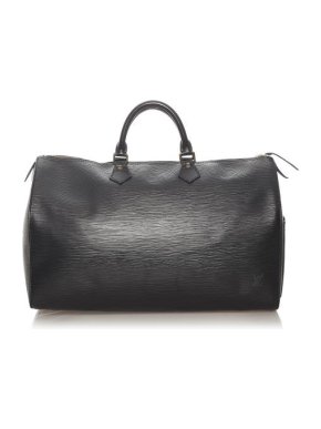 Louis Vuitton Black Epi Leather Keepall 45 Weekend Bag
