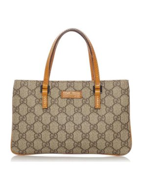 Gucci GG Supreme Canvas & Yellow Leather Bag