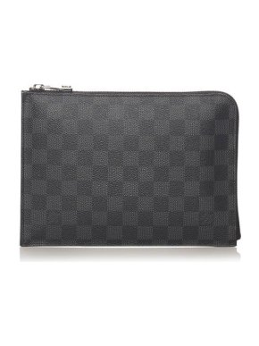 Louis Vuitton Damier Ebene Canvas Zip-Around Pouch