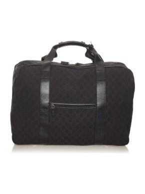 Gucci Black GG Monogram Canvas Weekend Bag