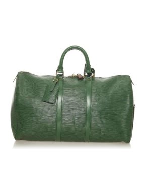 Louis Vuitton Green Epi Leather Keepall 45 Weekend Bag