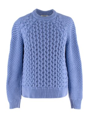 Acne Studios Lilac Textured Cable Knit Sweater