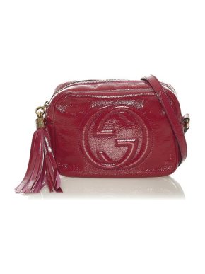 Gucci Red Patent Leather Soho Disco Cross Body Bag