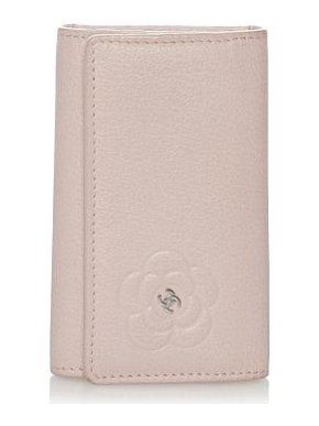 Chanel Blush Camellia Leather Key Holder