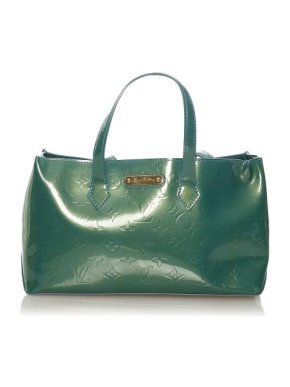 Louis Vuitton Green Iridescent Vernis Wilshire PM Bag
