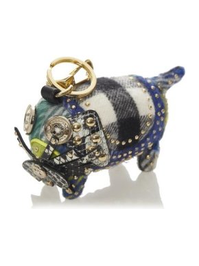 Burberry Scottie Blue Plaid Bag Charm