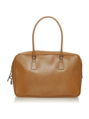 Prada Tan Leather Business Bag