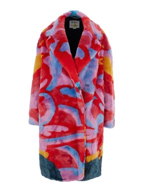 Stella McCartney x The Beatles Yellow Submarine faux fur coat