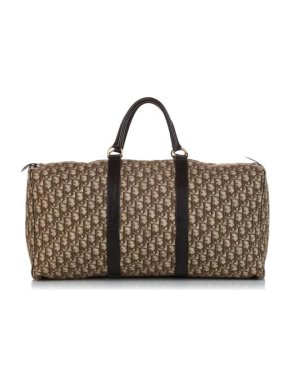 Christian Dior Brown Oblique Monogram Jacquard Weekend Bag