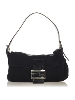 Fendi Vintage Black Suede Mama Baguette