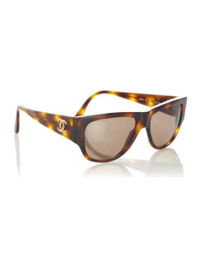 Chanel Tortoiseshell Acetate Oversize Sunglasses