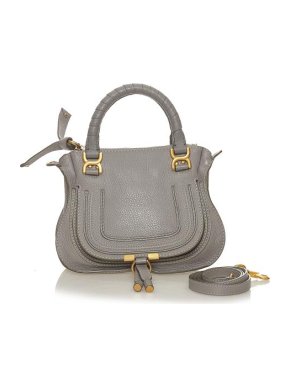 Chloe Motty Grey Leather Small Marcie Bag