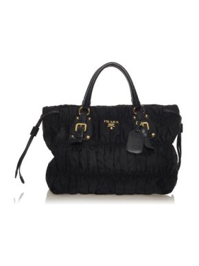 Prada Black Nylon Tessuto Gaufre Tote Bag