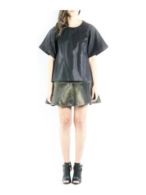 Finders Keepers faux leather top
