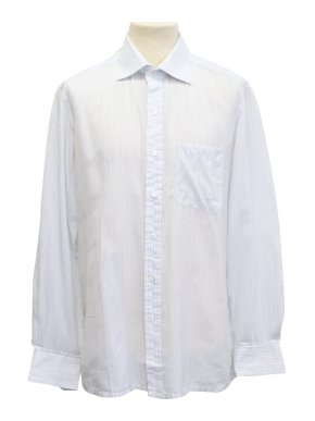 Lanvin blue pinstripe button shirt