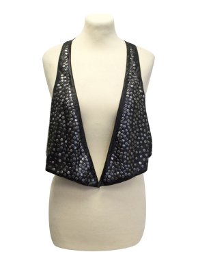 Patrizia Pepe black studded waistcoat