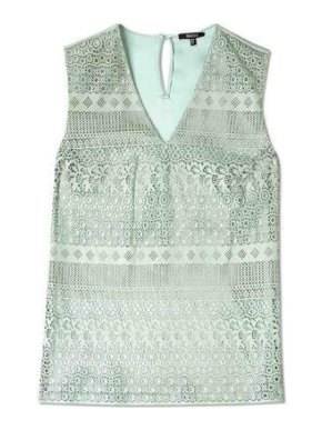 Raoul laser cut lacey leather top (silk+leather) UK 14