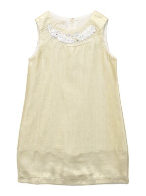 I Pinco Pallino Kids Metallic Gold Dress