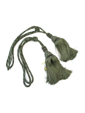 Bespoke Green and Brown Curtain Tassel Tie Backs Pair