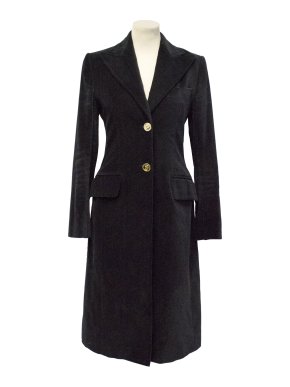 Dolce & Gabbana Black Velvet Long Jacket