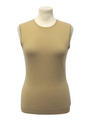 Ralph Lauren Camel Cashmere Vest Jumper