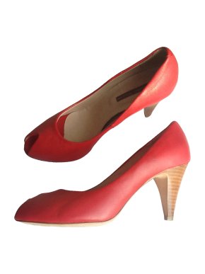 Studio Pollini Scarlet Leather Shoes.