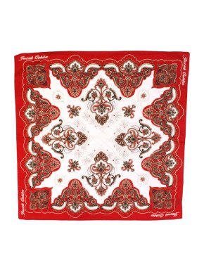 Jacob Cohen Red Paisley Scarf