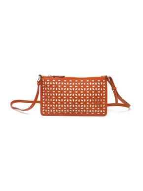 Alaia Orange Laser Cut Shoulder Bag