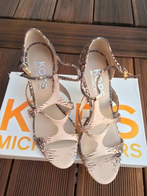 Michael Kors Python Print Leather Heels