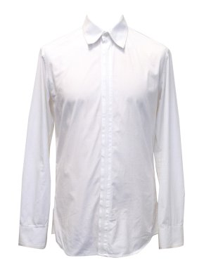 Alexander McQueen White Cotton And Grosgrain Shirt