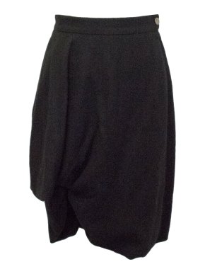 Vivienne Westwood Red Label Black Wool Skirt With Ruched Detail