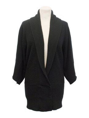Yaya Aflalo Black Wool and cashmere Cardigan