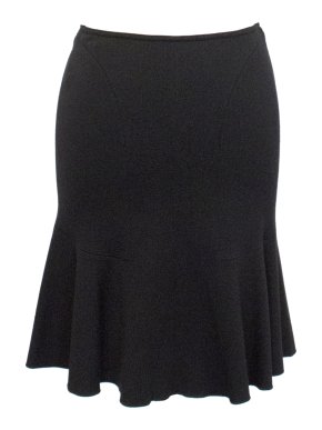 Alaia Black Peplum Wool Skirt