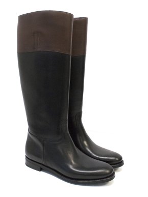 Church's 'Martina' Black and Brown Riding Boots Knee High