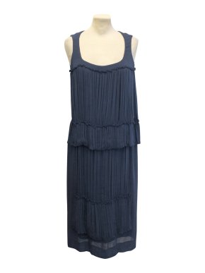 Aquascutum Blue Draped  Dress